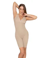 Targeted Compression Sculpting Mid-Thigh Bodysuit Shaper