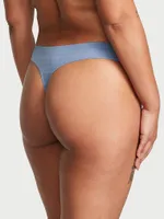 Seamless Lace-Trim Thong Panty