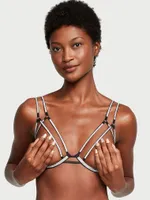 Shine Strappy Open-Cup Triangle Bra