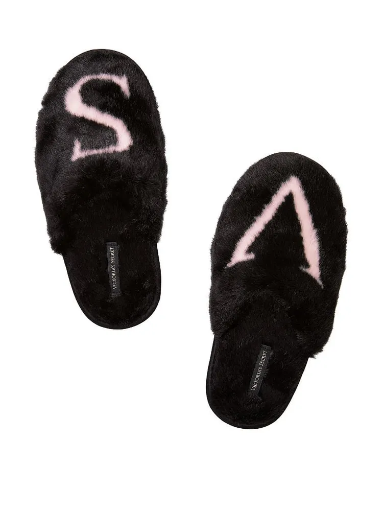 Closed-Toe Faux Fur Slipper