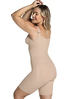 Firm Compression Tummy Control Body Shaper with Built-In Bra