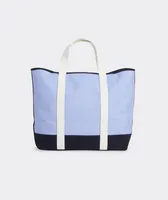 Canvas Trim Chambray Tote