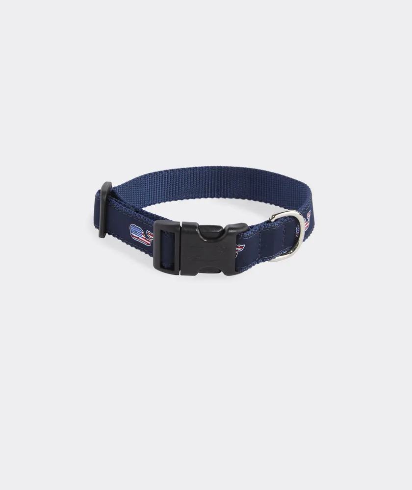 Flag Whale Dog Collar