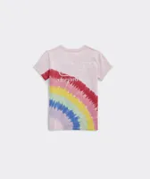 Girls' Rainbow Tie Dye Short-Sleeve Pocket Tee