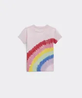 Girls' Rainbow Tie Dye Short-Sleeve Pocket Tee