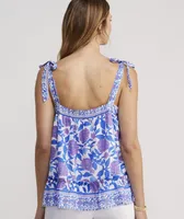 Hydrangea Block Floral Tank