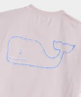 Garment-Dyed Whale Outline Short-Sleeve Pocket Tee