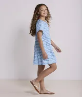 Girls' Printed Seastitch Double Gauze Dress