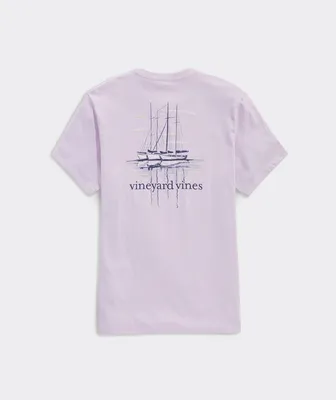 Painted Sailboat Reflection Short-Sleeve Tee