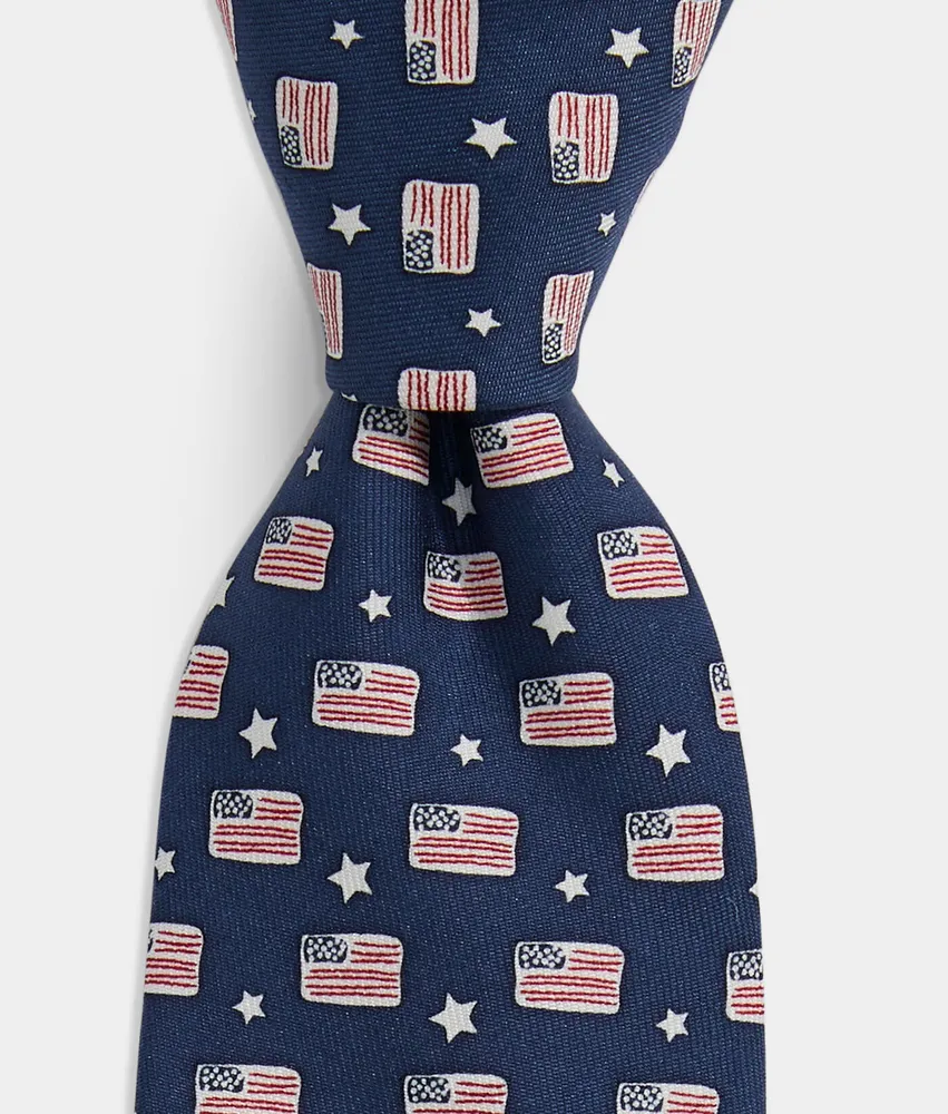 Boys' Flags & Stars Printed Tie