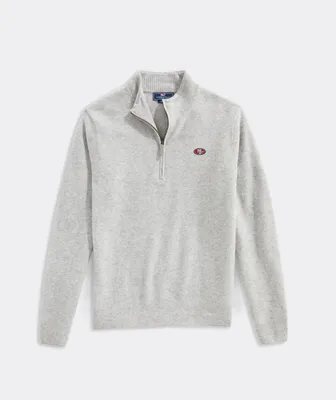 San Francisco 49ers Cat Cay Cashmere Quarter-Zip