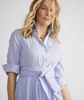 Kentucky Derby Striped Tiered Shirtdress