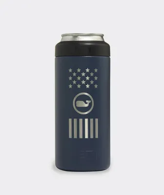 vineyard vines Flag Yeti Slim Can Cooler