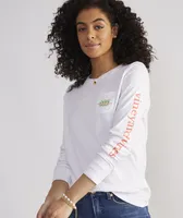 Palm Tree Beach Path Long-Sleeve Pocket Tee