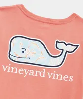 Girls' Cay Floral Whale Fill Short-Sleeve Pocket Tee