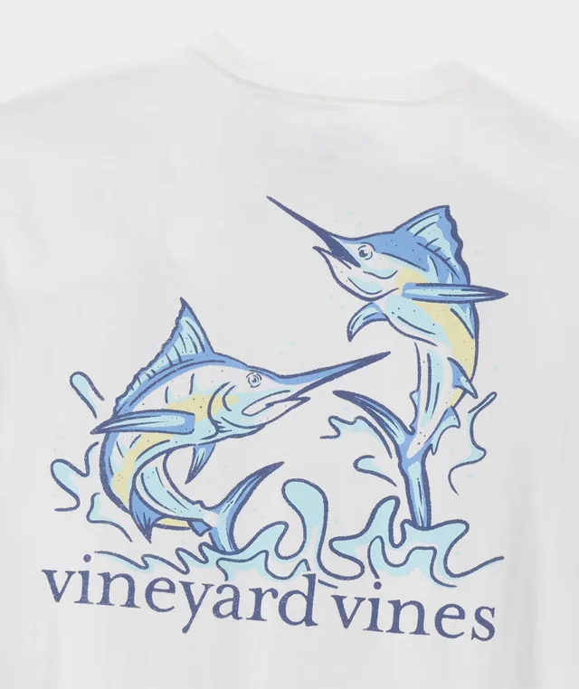 Men's L Vineyard Vines Performance Marlin Swordfish Long Sleeve Fishing  Shirt