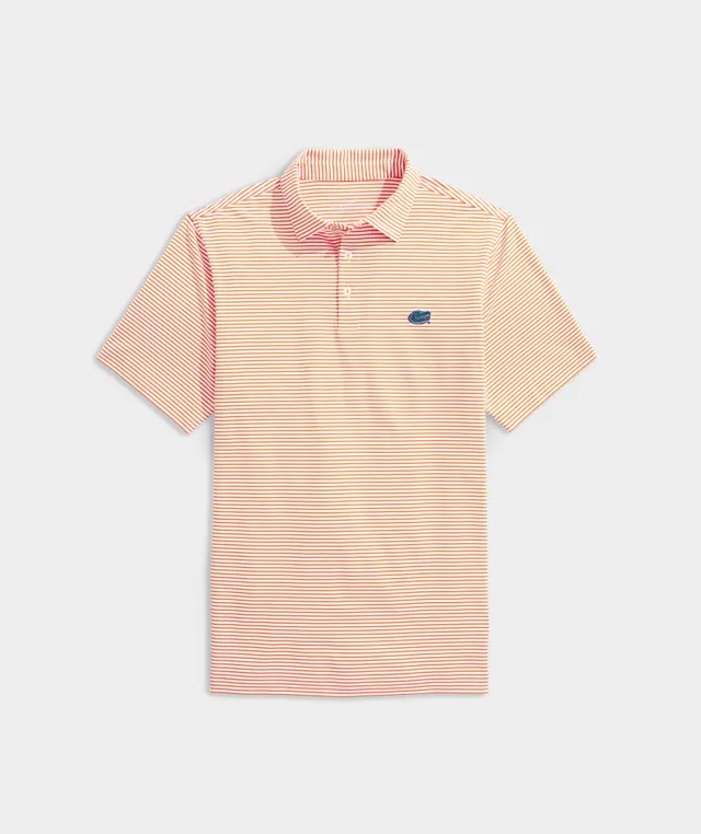 Syracuse Orange Vineyard Vines Bradley Stripe Sankaty Polo - Navy