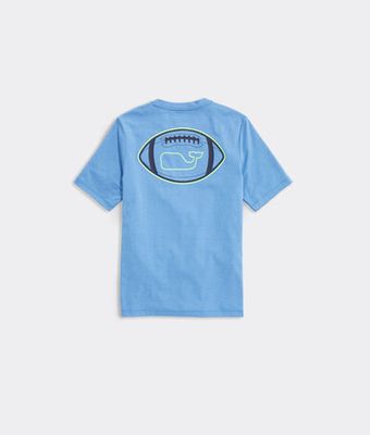 Vineyard Vines Boys' Crossed Marlin Short-Sleeve Dunes T-Shirt (Blue  Heather) (Size