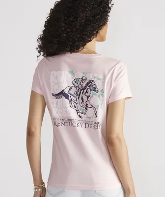 Kentucky Derby Women's Run For The Roses Short-Sleeve Pocket Tee