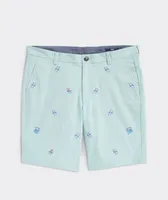 9 Inch Embroidered Stretch Breaker Shorts