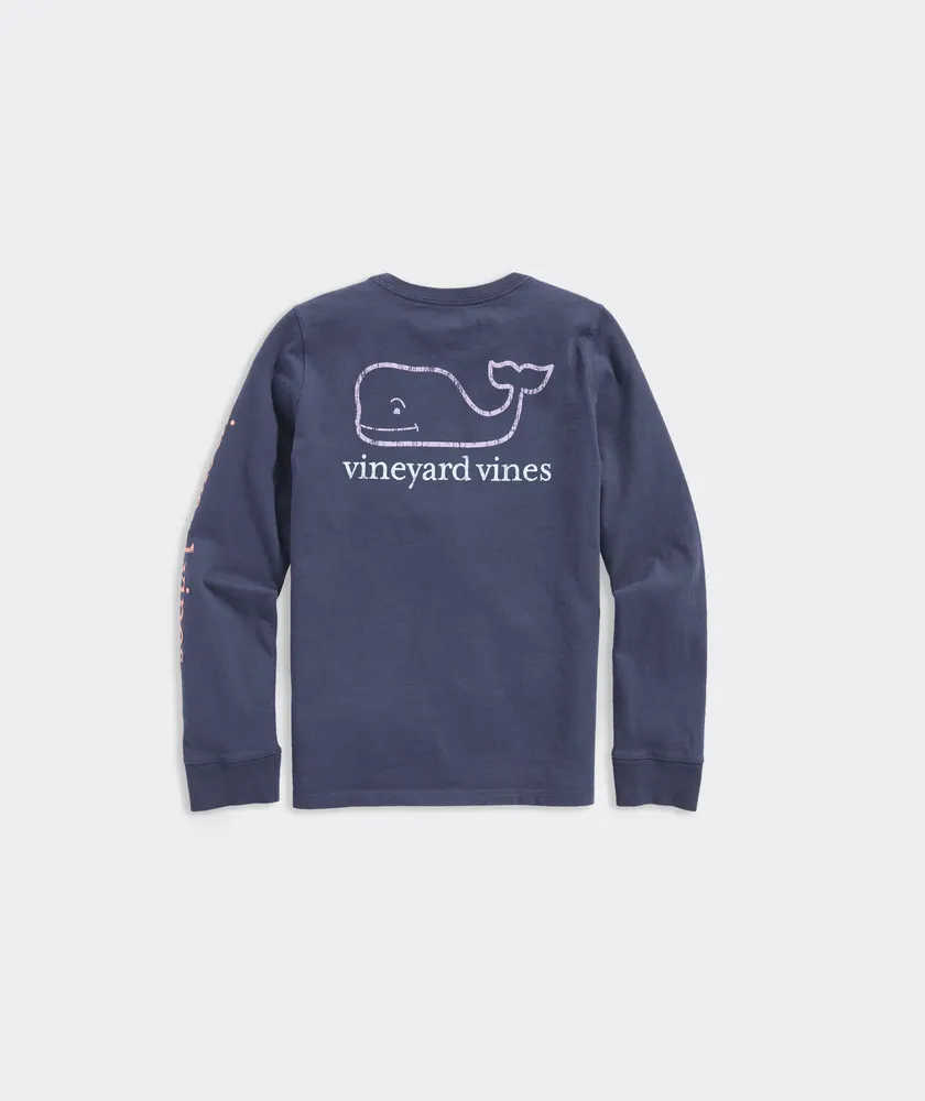 Girls' Vintage Whale Long-Sleeve Pocket Tee