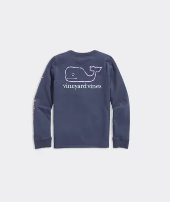 Girls' Vintage Whale Long-Sleeve Pocket Tee