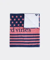 Red And Blue Stars Terry Towel