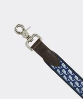 Vineyard Whale Leather Canvas Club Dog Leash