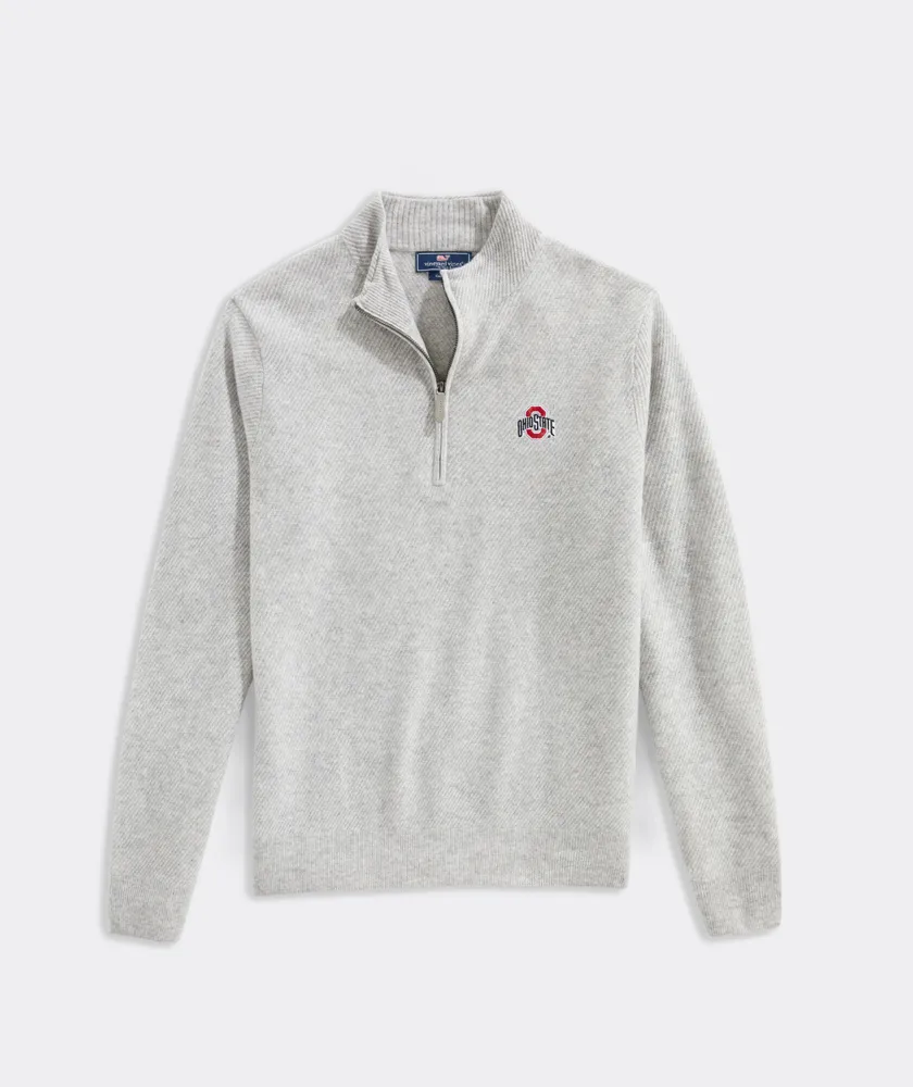 The Ohio State University Cat Cay Cashmere Quarter-Zip