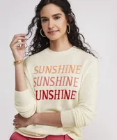 Sunshine Intarsia Cashmere Crewneck Sweater