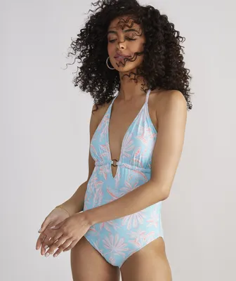 Cay Floral Halter One-Piece