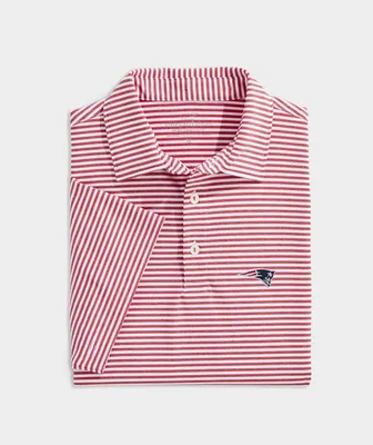 New England Patriots Winstead Stripe Sankaty Polo