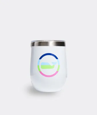 Neon Whale Dot Corkcicle Stemless