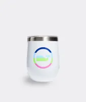 Neon Whale Dot Corkcicle Stemless