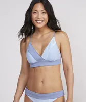 Colorblock Seersucker Sconset Bikini Top