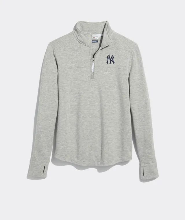 Women's Vineyard Vines Gray New York Giants Shep Shirt Quarter-Zip