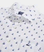 Sailboat Micro Printed Short Sleeve Shirt