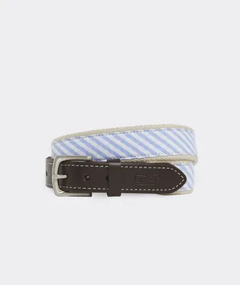 Kentucky Derby Boys Seersucker Canvas Club Belt