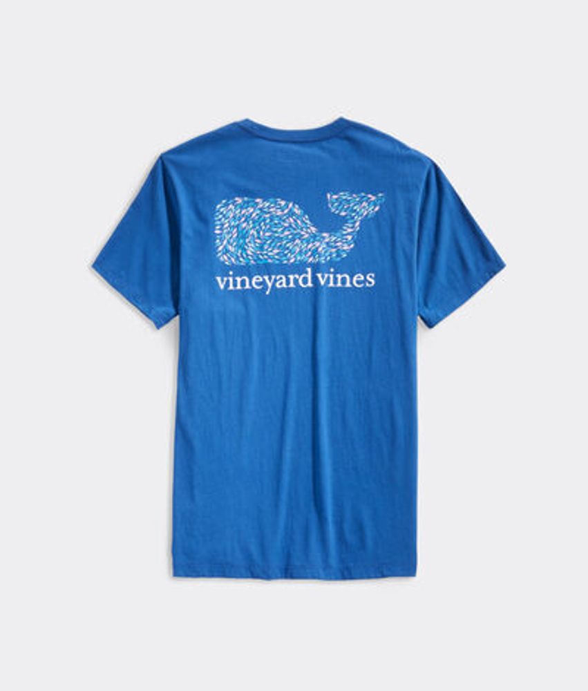 Vineyard Vines Fish Swirl Whale Fill Short-Sleeve T-Shirt (Blue Bay) (Size