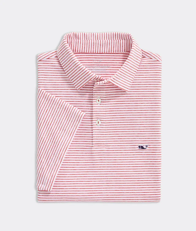 Lids Atlanta Braves Vineyard Vines Bradley Stripe Polo - Pink