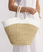 Rope Handle Basket Bag