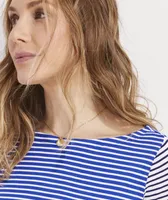 Party Stripe Boatneck Simple Tee