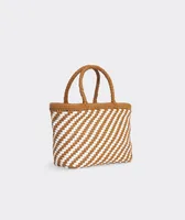 Mini Woven Leather Tote