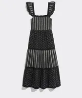 Jacquard Smocked Midi Dress