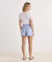 Poplin Striped Tie-Waist Short