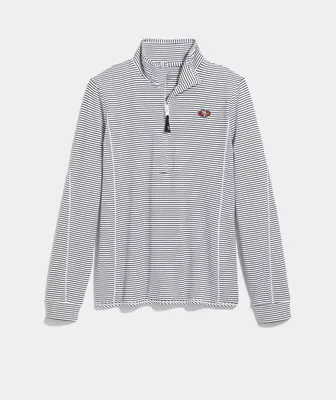 Women's San Francisco 49ers Micro Stripe Sankaty 1/2-Zip