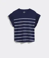 Striped Flutter-Sleeve Surftee™