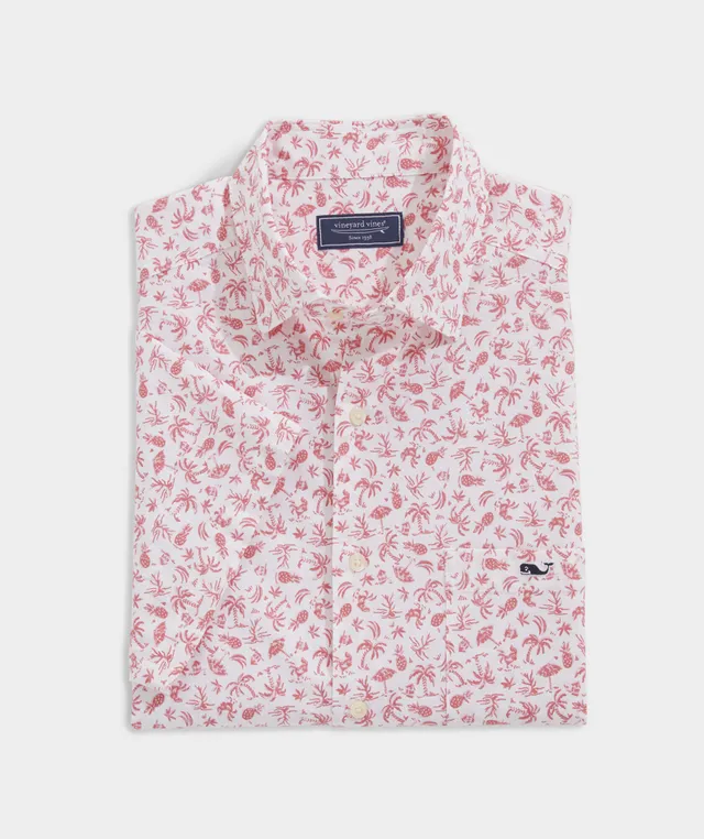 Shop Stretch Poplin Short-Sleeve Little Fish Shirt at vineyard vines