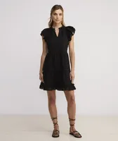 Eyelet Tiered Ruffle Dress