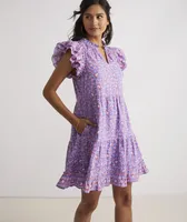 Katama Tile Tiered Ruffle Dress